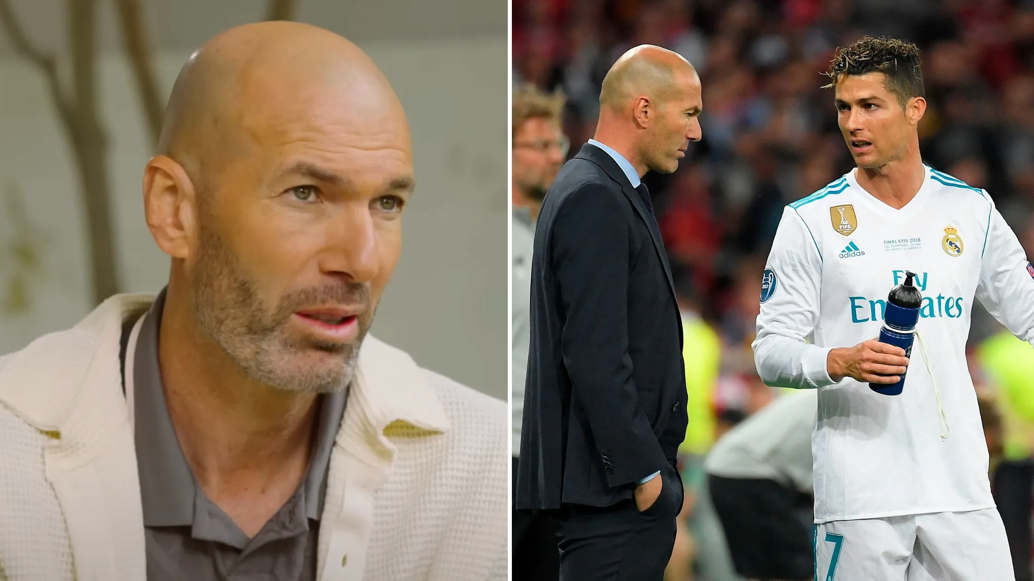 Zinedine Zidane snubs Cristiano Ronaldo when naming the three Real Madrid players who impressed him most as manager