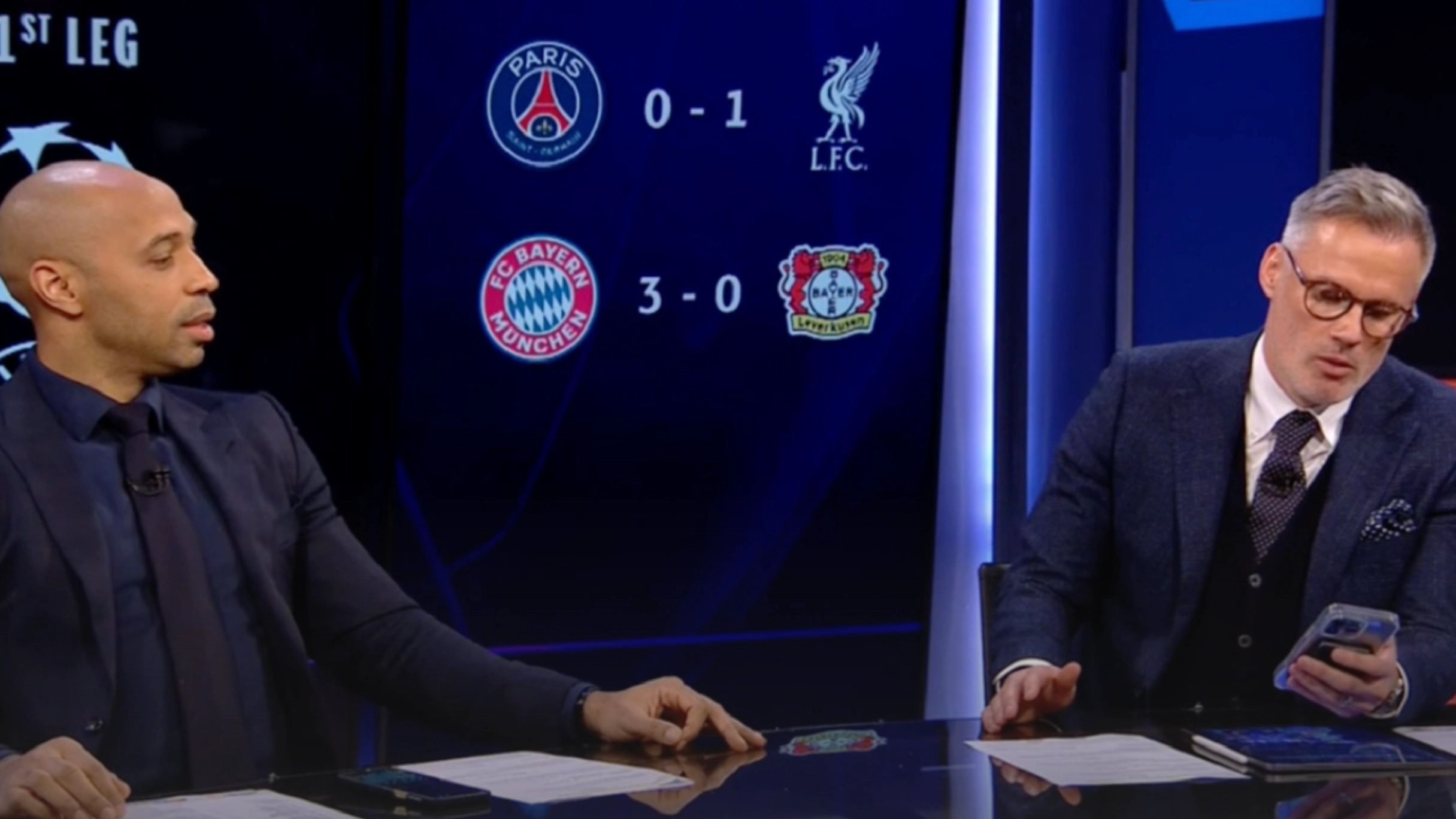 Jamie Carragher leaves Thierry Henry shocked after saying something 'we aren't allowed to say' on CBS Sports