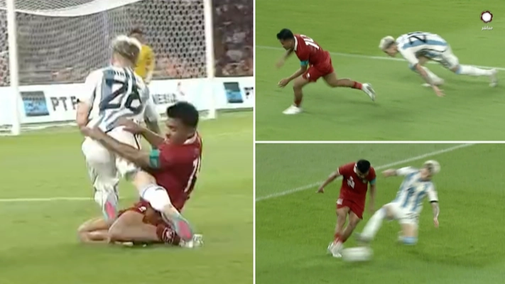 Man United fans are loving Alejandro Garnacho’s feisty challenge during Argentina vs Indonesia