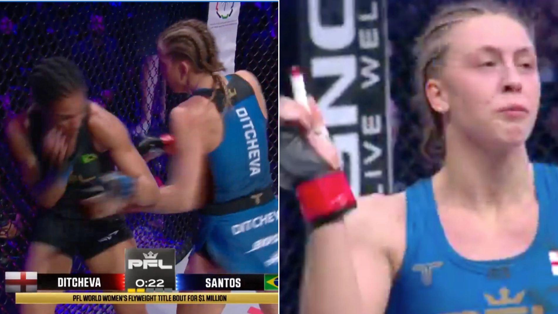 Dakota Ditcheva batters Taila Santos to win PFL women's flyweight title and $1 million prize