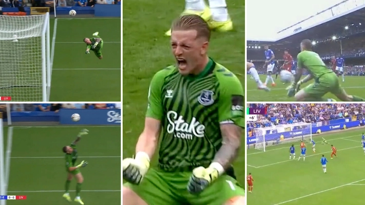 Jordan Pickford produced one of the best goalkeeping performances against Liverpool, he was sensational
