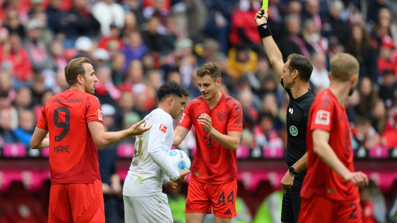 Harry Kane hits out at 'crazy' yellow card rule in Bundesliga that 'doesn't make sense' as he calls out referee