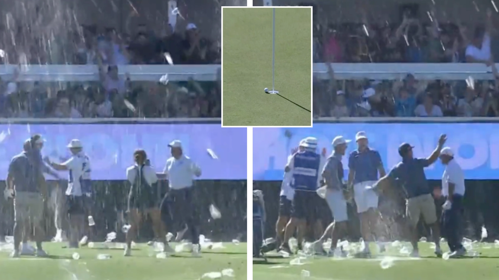 A hole-in-one at LIV Golf Adelaide's 'Watering Hole' sent fans wild, it's one of the best atmospheres in golf
