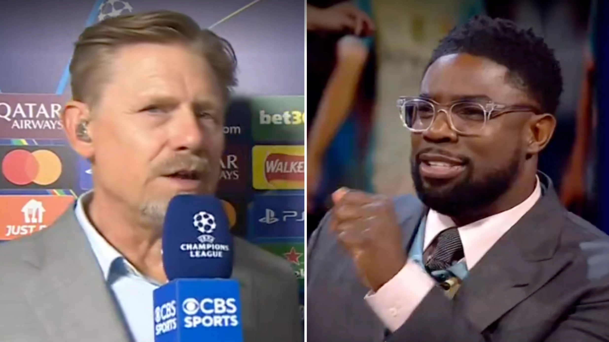 Peter Schmeichel and Micah Richards clash in heated on-air debate after Man Utd legend slams Man City fans