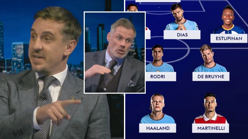 Jamie Carragher and Gary Neville each pick their Team of the Year