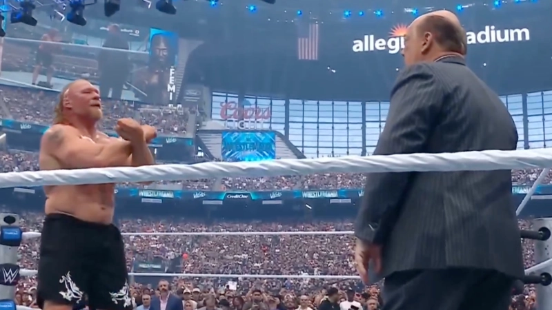 Brock Lesnar used 'secret WWE signal' during retirement segment at Wrestlemania 42 