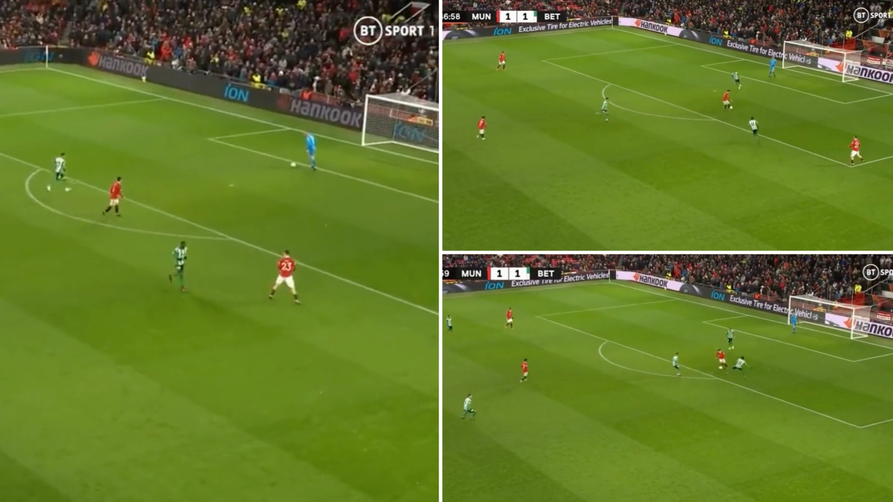 How Lisandro Martinez dealt with the exact same David De Gea pass