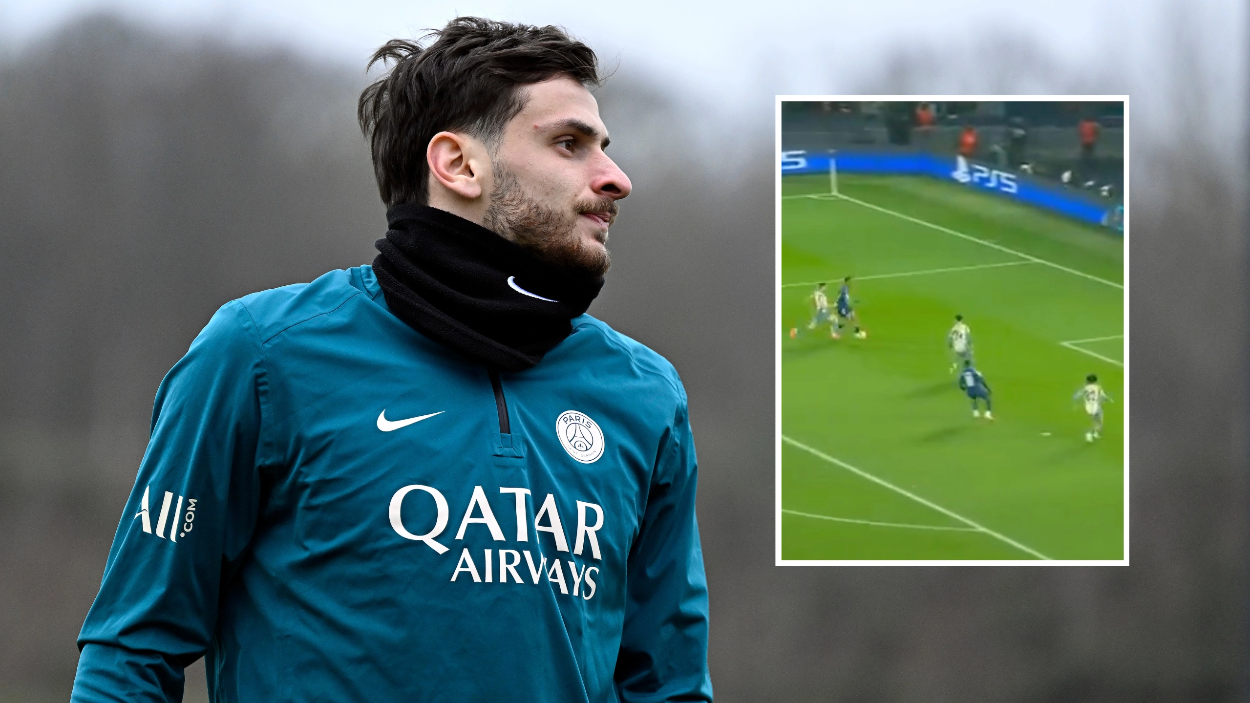 PSG new boy Khvicha Kvaratskhelia was a big talking point during Man City game and fans were making the same point
