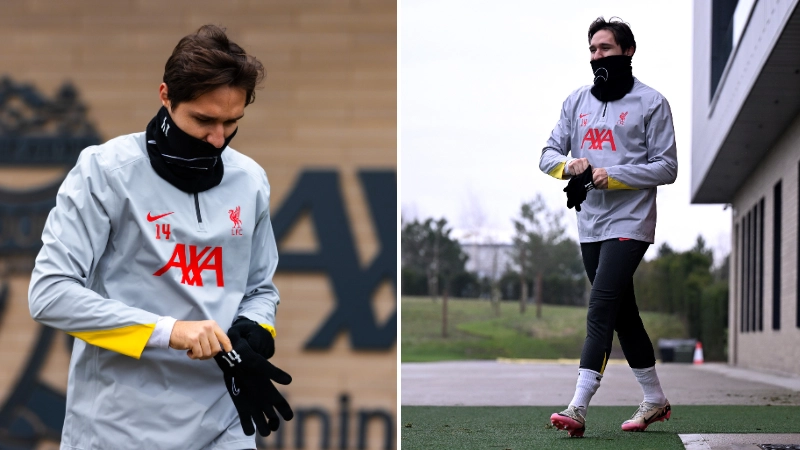 Liverpool fans notice something different about Federico Chiesa in training pictures ahead of Lille clash