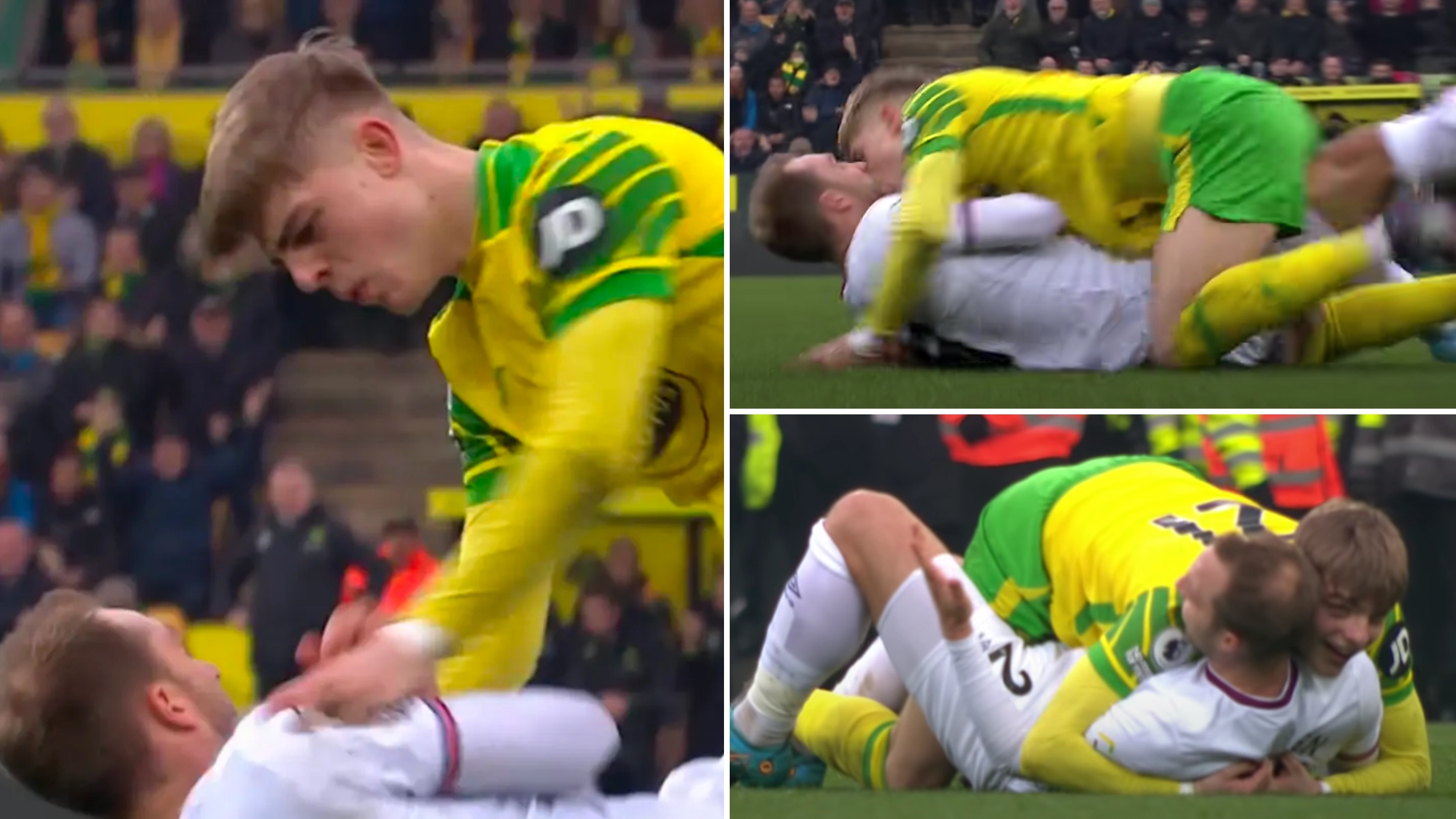 The Moment Brandon Williams Realised It Was Christian Eriksen Who Rugby-Tackled Him, They'll Now Be Teammates
