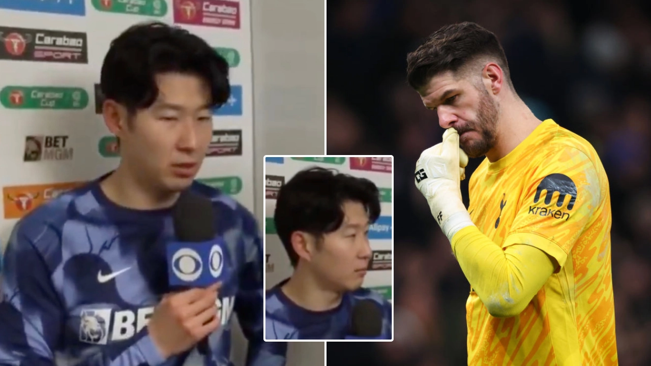 Son Heung-min makes his feelings clear on Fraser Forster after two horror moments almost cost Spurs vs Man Utd