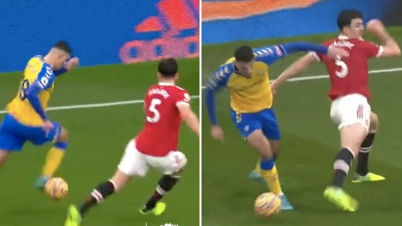 Harry Maguire Rinsed Online For 'No-Look Defending' Against Southampton Striker Armando Broja