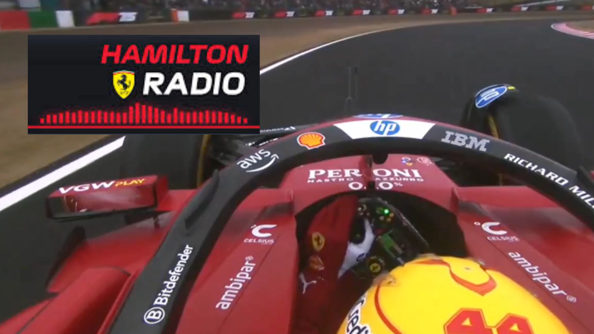 Lewis Hamilton's concerning radio message to Ferrari team immediately after Japanese Grand Prix is going viral