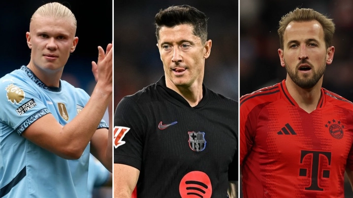 Robert Lewandowski, Harry Kane and Erling Haaland's stats compared this season and there's a clear winner