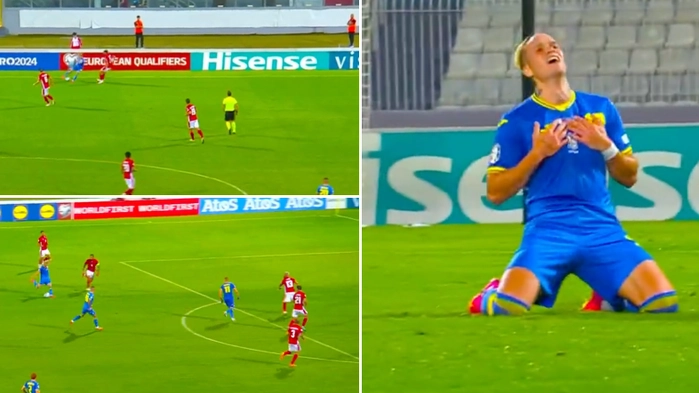 Mykhailo Mudryk scores stunning solo goal for Ukraine, he was unstoppable