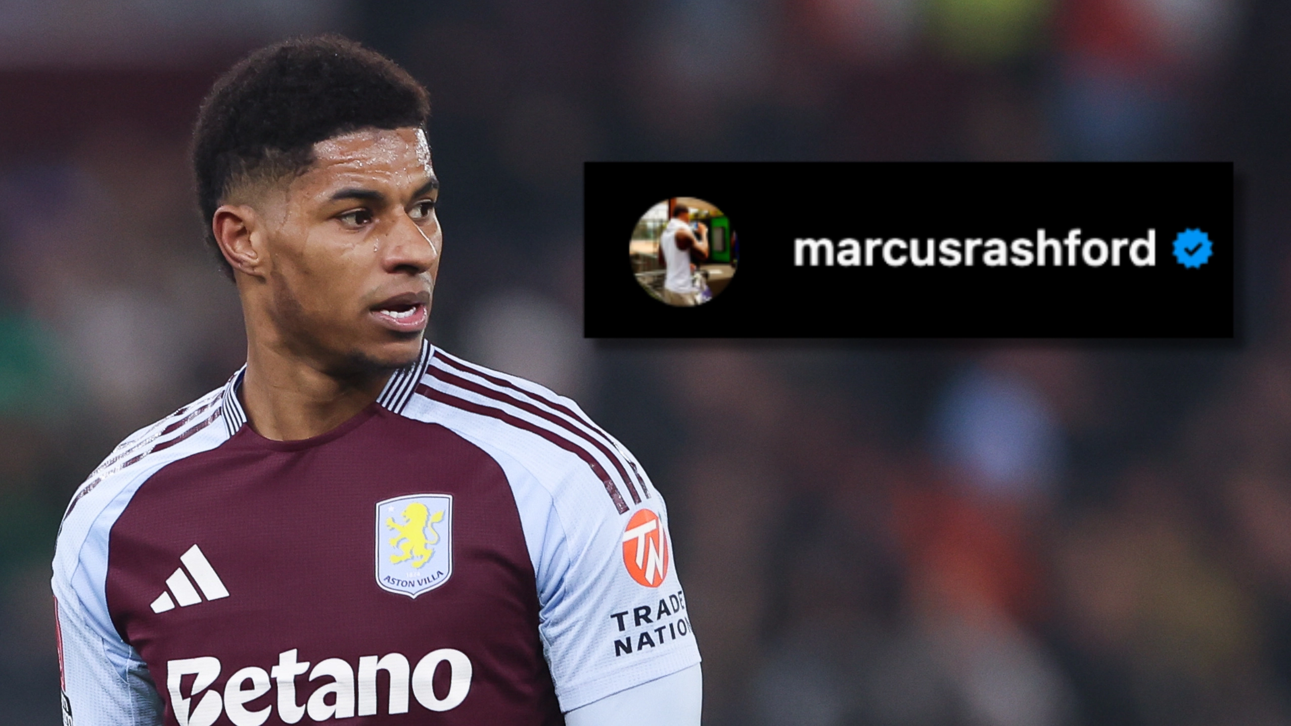 Marcus Rashford breaks his silence after making Aston Villa debut with nine-word statement on social media