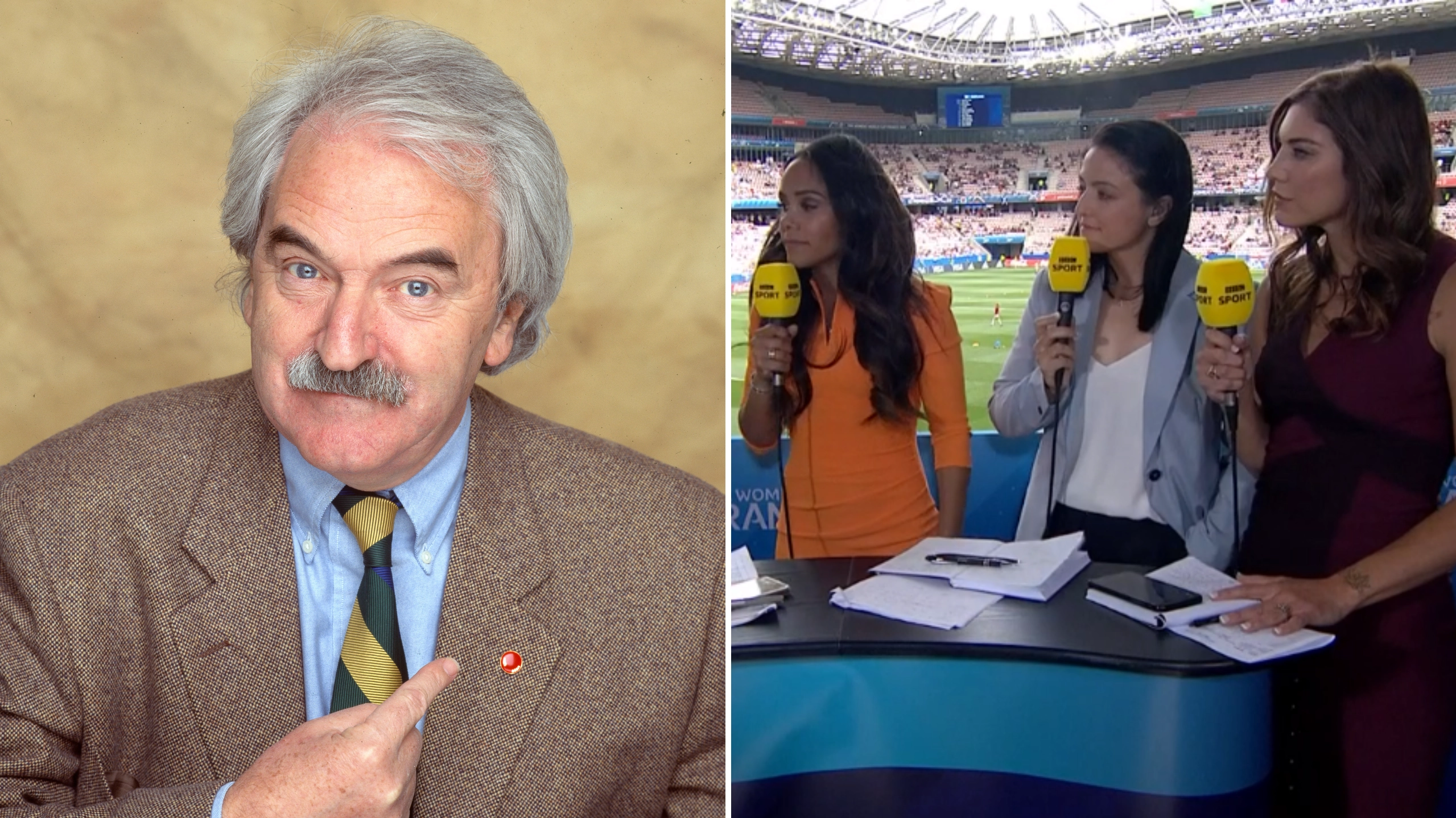 Ex-BBC presenter Des Lynam slammed for claiming female pundits 'can't offer an opinion on men's football'