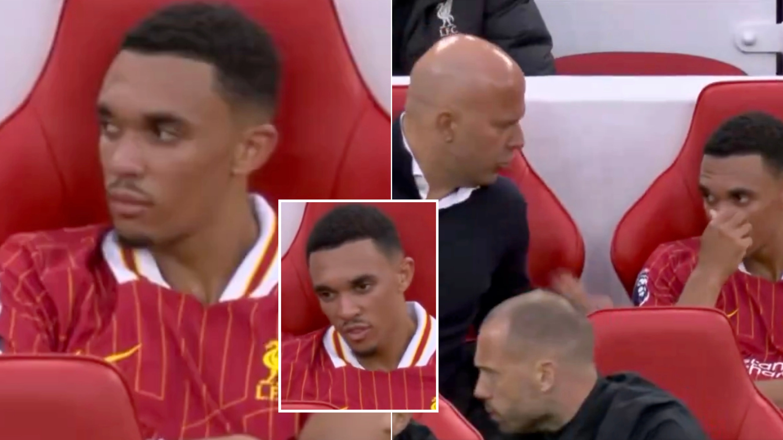 Trent Alexander-Arnold exchange with Arne Slot at full-time whistle of Brentford win has got everyone talking