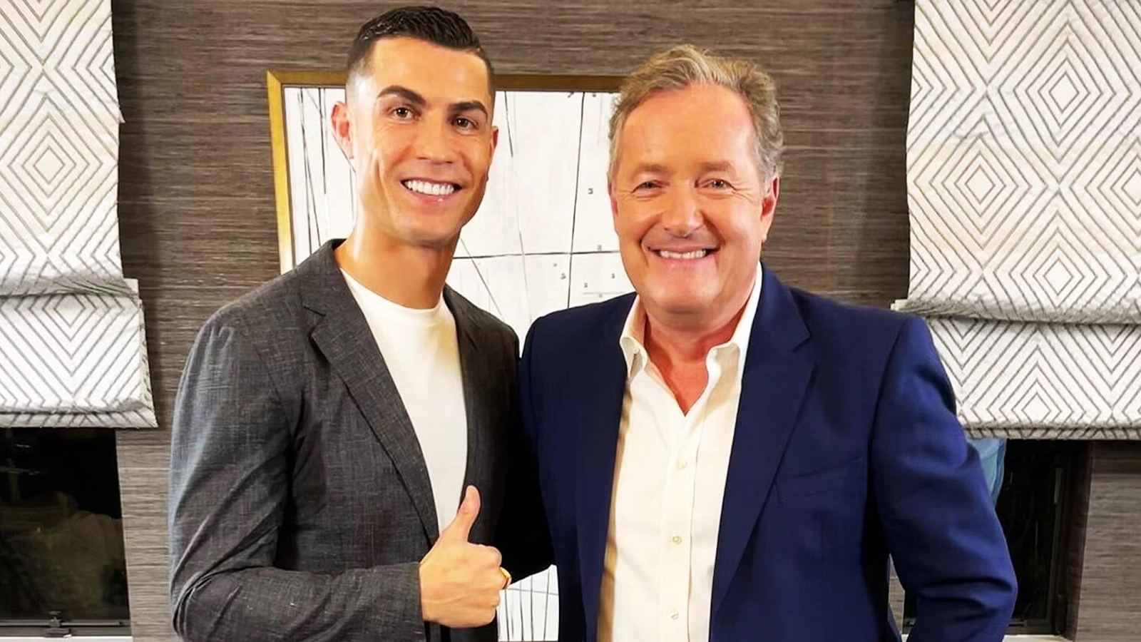 Piers Morgan snubs Lionel Messi when naming all-time XI after producing 'sheet of facts' to prove Cristiano Ronaldo is the greatest of all time