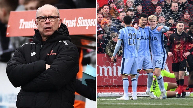 Fans claim Tamworth were 'robbed' after heartbreaking end to FA Cup clash with Spurs and they know who to blame