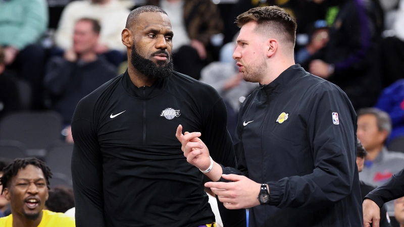 LeBron James makes his feelings clear on Luka Doncic's huge Lakers contract after skipping news conference