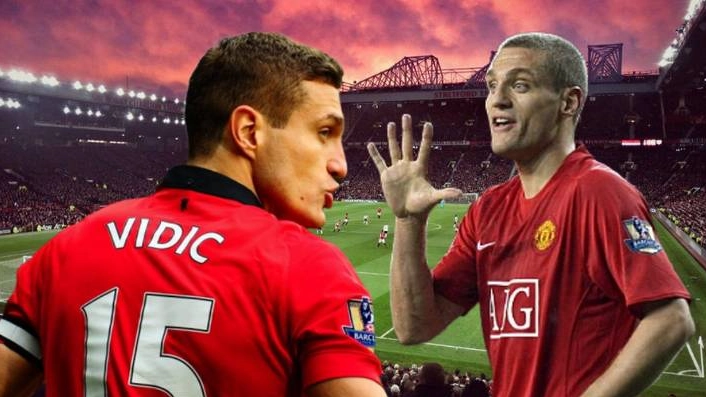 Nemanja Vidic was voted as the best Premier League centre back ever