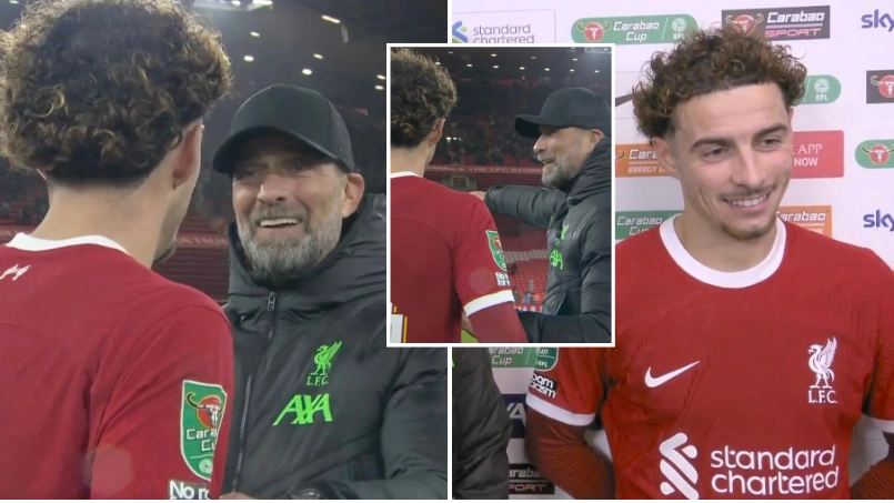 Curtis Jones reveals what Jurgen Klopp told him at full-time of Liverpool 5-1 West Ham