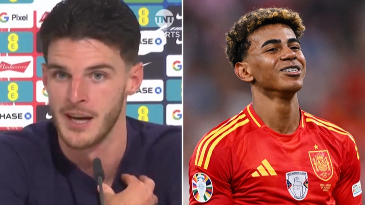 Declan Rice calls out France players for Lamine Yamal comments ahead of Euro 2024 final vs Spain