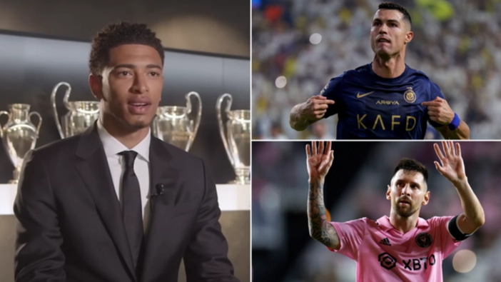 Jude Bellingham divides Real Madrid fans with response to Cristiano Ronaldo v Lionel Messi debate