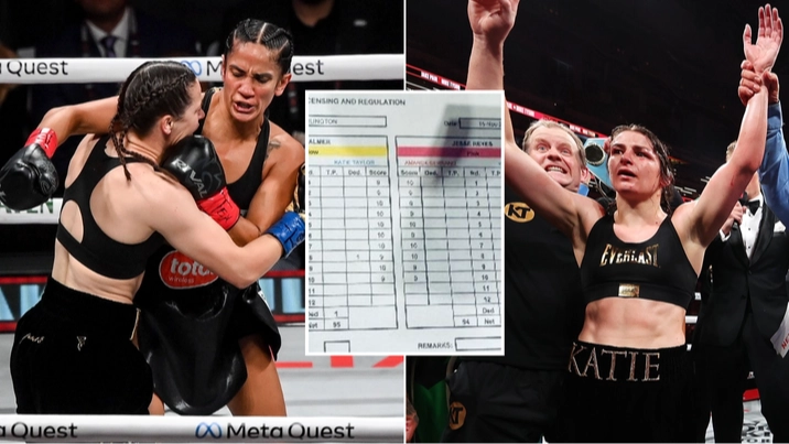 Katie Taylor vs Amanda Serrano scorecards emerge as fans debate 'robbery' during Jake Paul and Mike Tyson event