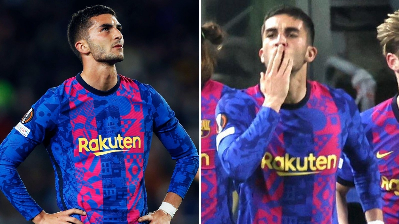 Ferran Torres Bizarrely Wears Barcelona Shirt Without Crest Or Nike Logo During 1-1 Draw With Napoli