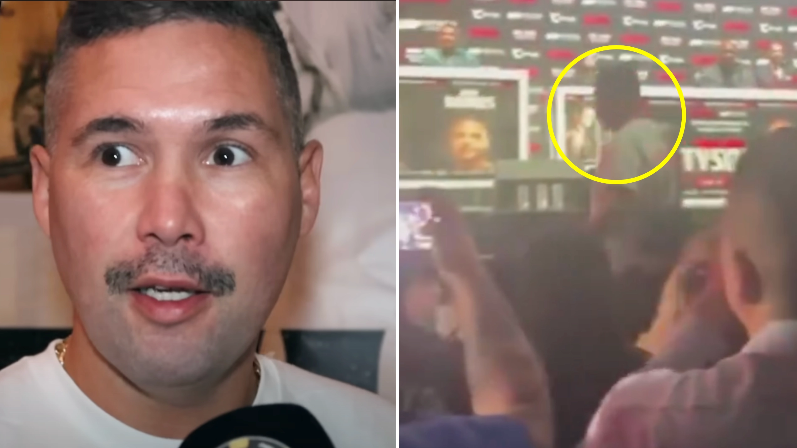 Tony Bellew reacts to being thrown out of Jake Paul vs Mike Tyson press conference as bold fight prediction made