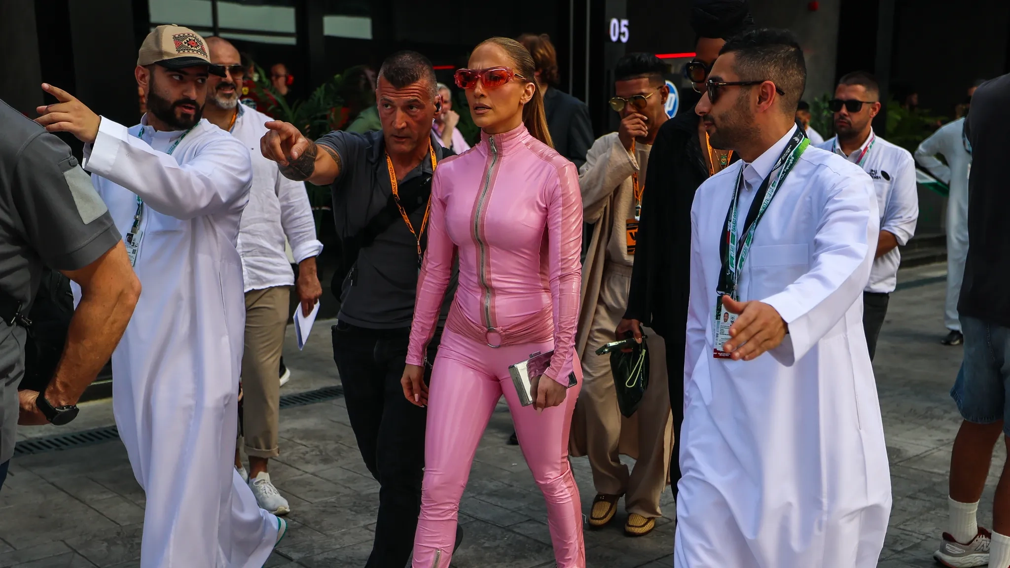 F1 star makes awful joke about Jennifer Lopez as she performs at Saudi Arabian grand prix in risque outfit
