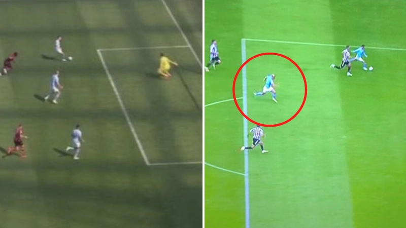 Phil Foden decides against passing to Erling Haaland for simple tap-in yet again