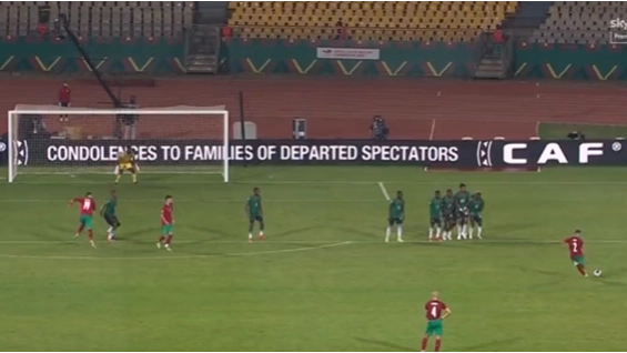 Achraf Hakimi Nails Absolutely Insane 'Postage Stamp' Free-Kick For Morocco At AFCON
