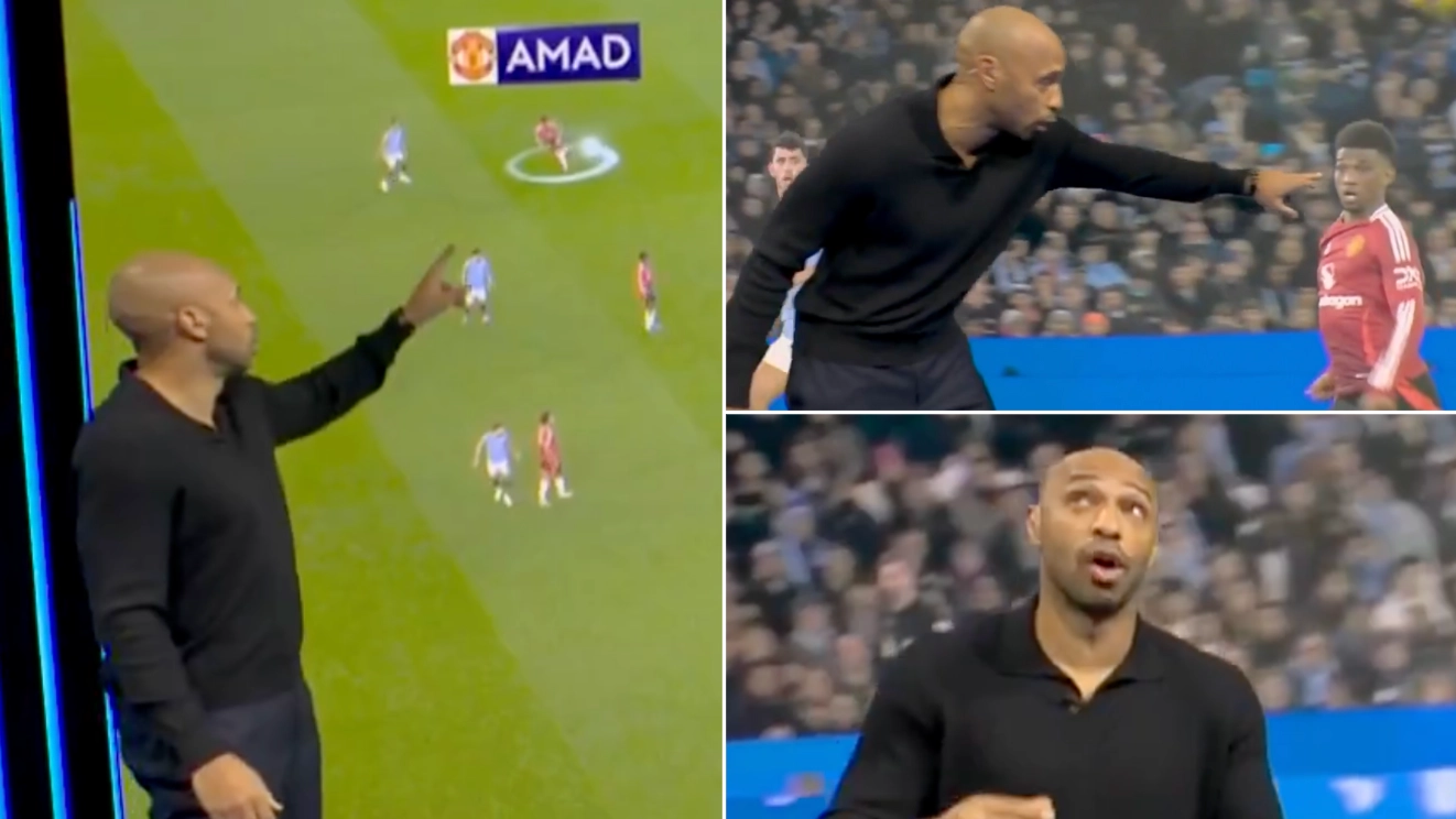 Thierry Henry spots detail nobody else did when analysing Amad Diallo’s goal against Man City and it’s mind-blowing