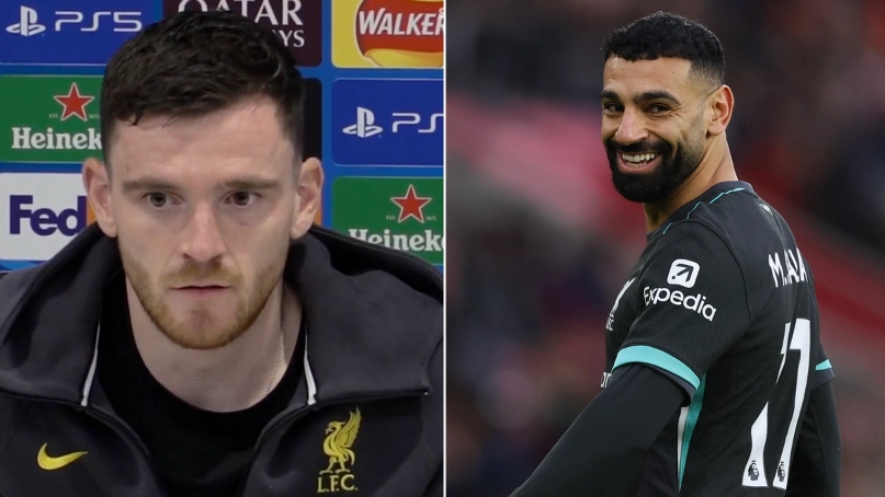 Andy Robertson becomes first Liverpool player to speak out on Mo Salah's contract comment amid 'selfish' claim