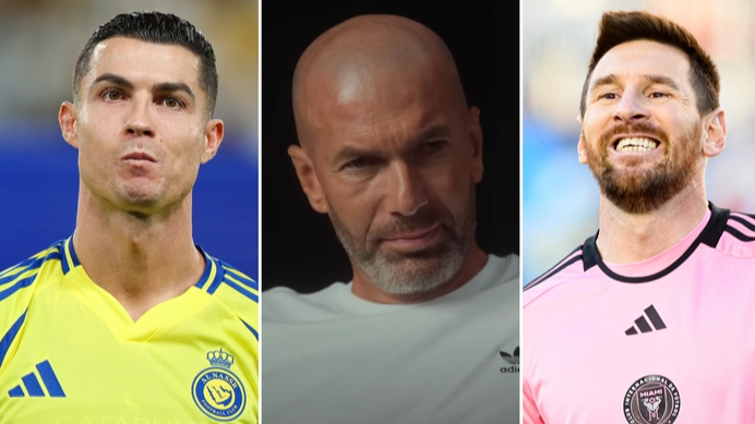 Zinedine Zidane didn't hesitate when choosing between Cristiano Ronaldo and Lionel Messi in the GOAT debate