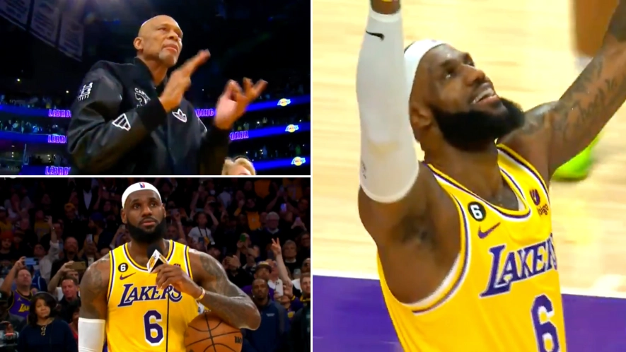 LeBron James breaks Kareem Abdul-Jabbar's record to become the NBA's all-time leading scorer