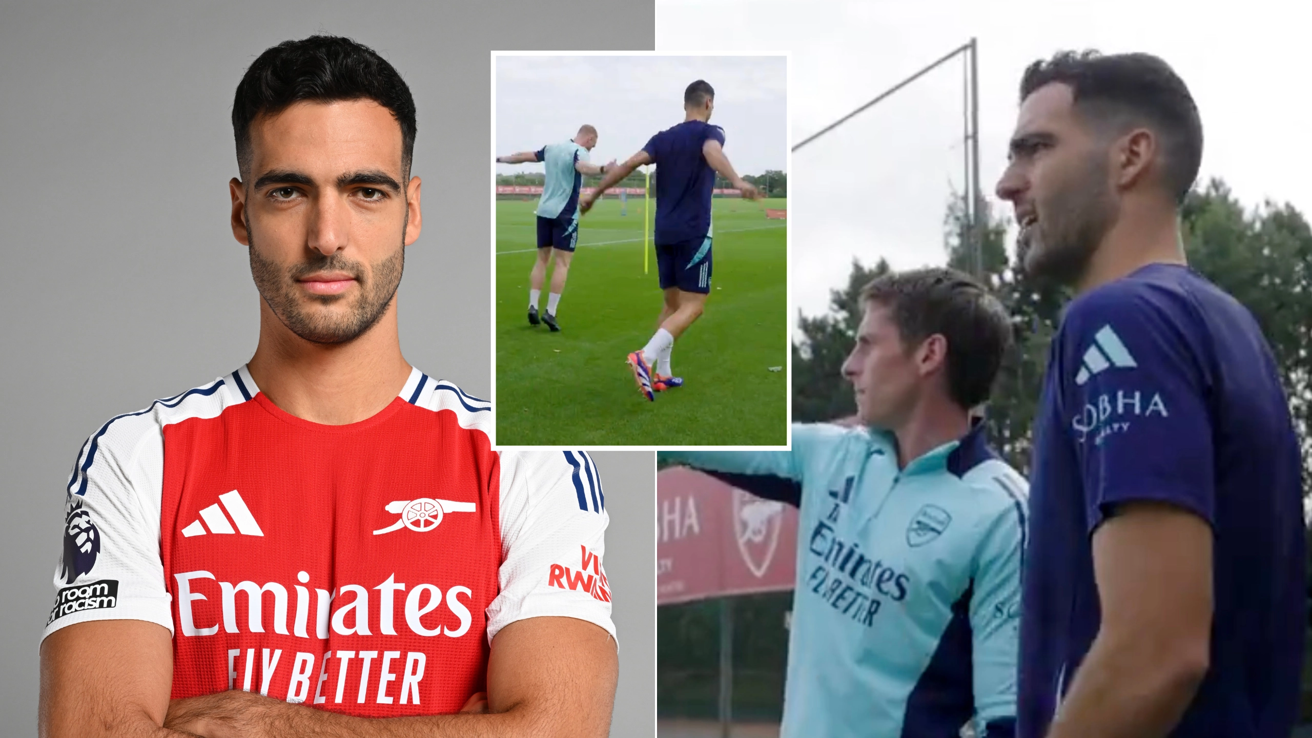 Arsenal's new signing Mikel Merino facing injury layoff after suffering freak injury from his own teammate in first training session