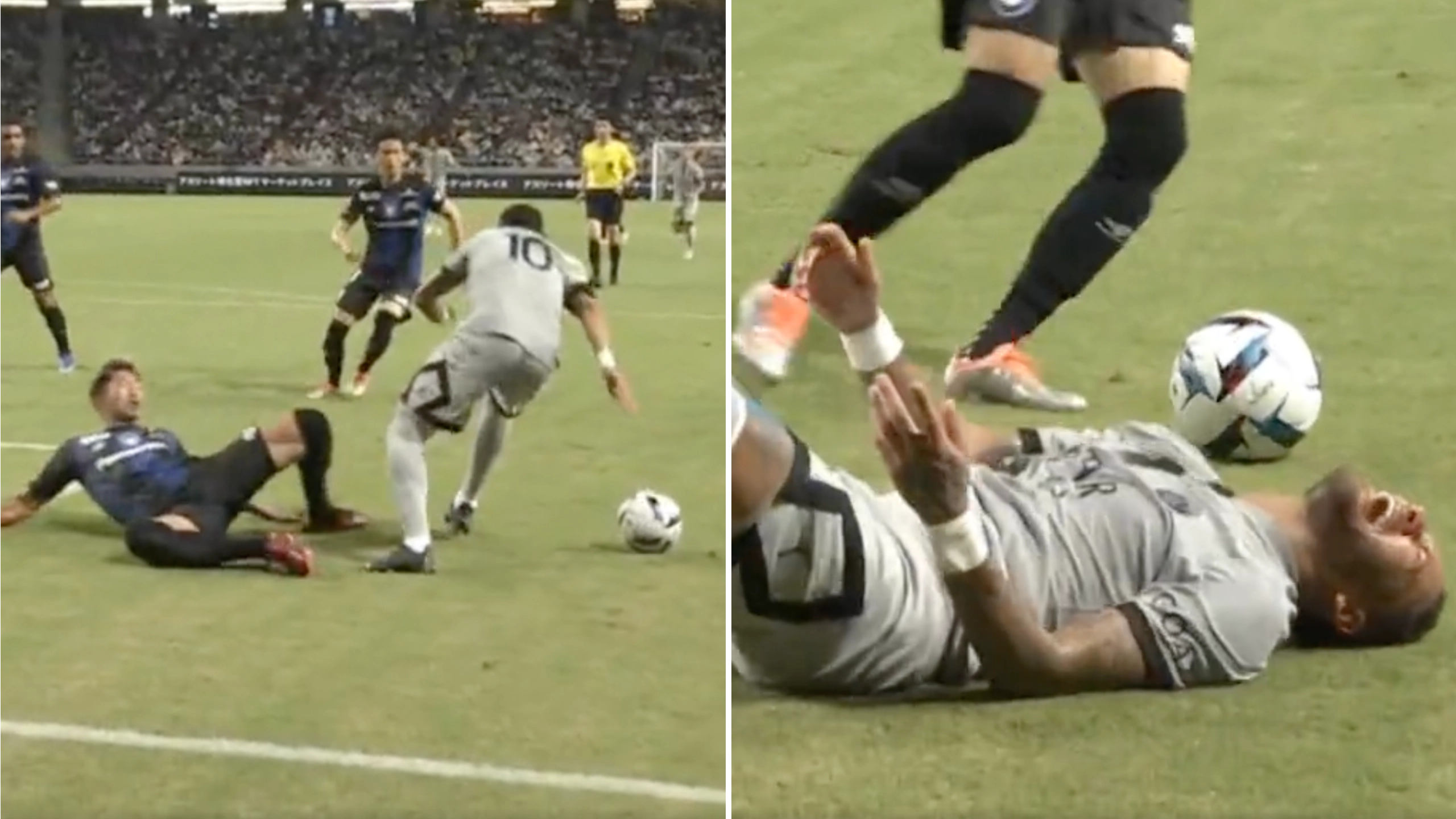 Neymar Produced The Worst Dive Of His Career During PSG vs Gamba Osaka