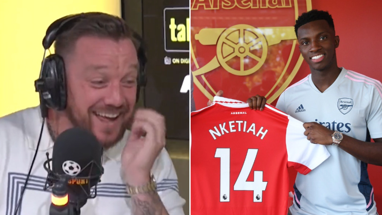 "​You Can’t Give Him Henry’s Shirt!" - Jamie O'Hara Mocks Arsenal For Giving Eddie Nketiah The No.14 Shirt