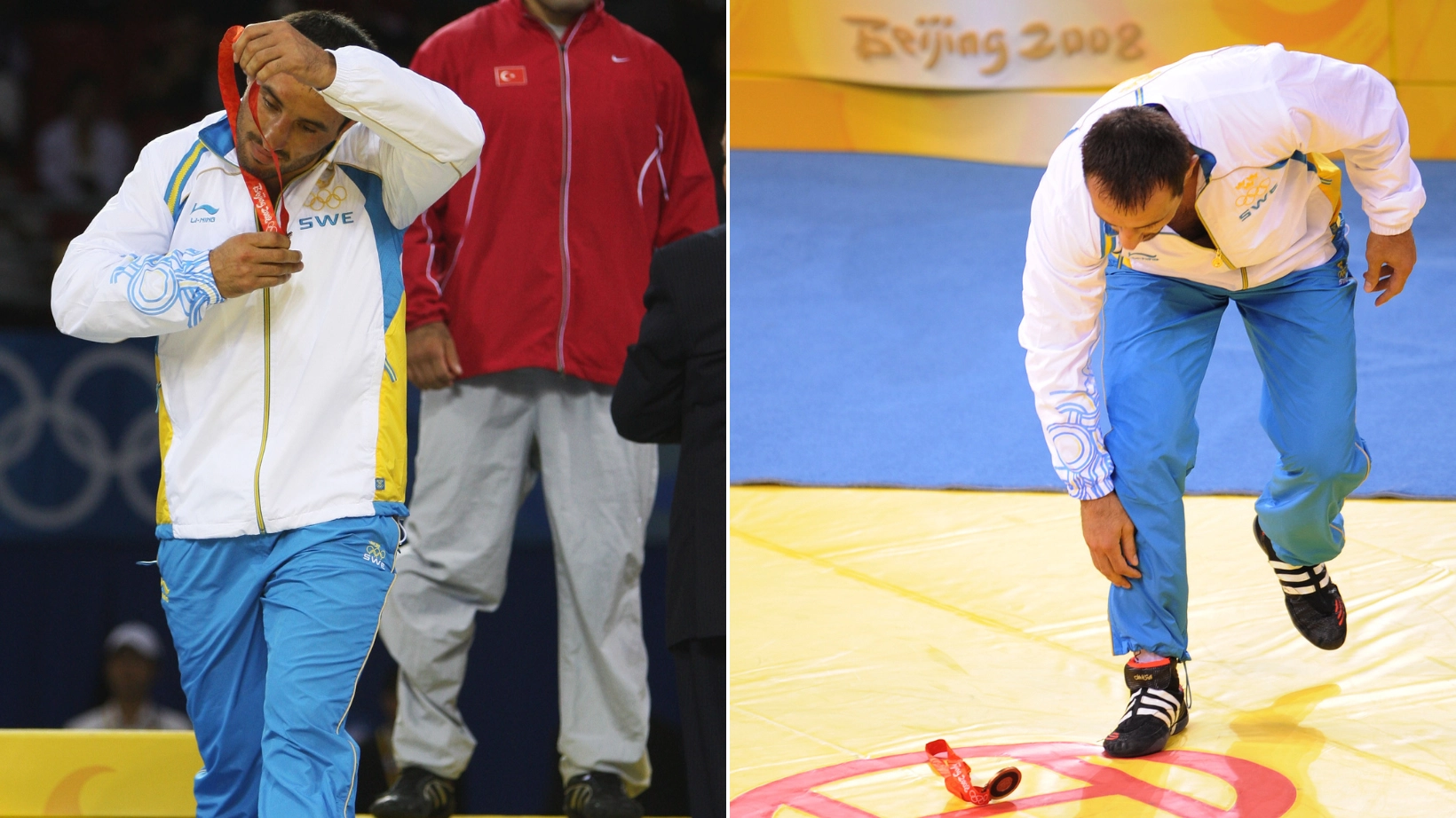 What happens if athletes refuse to accept medal at Olympic games