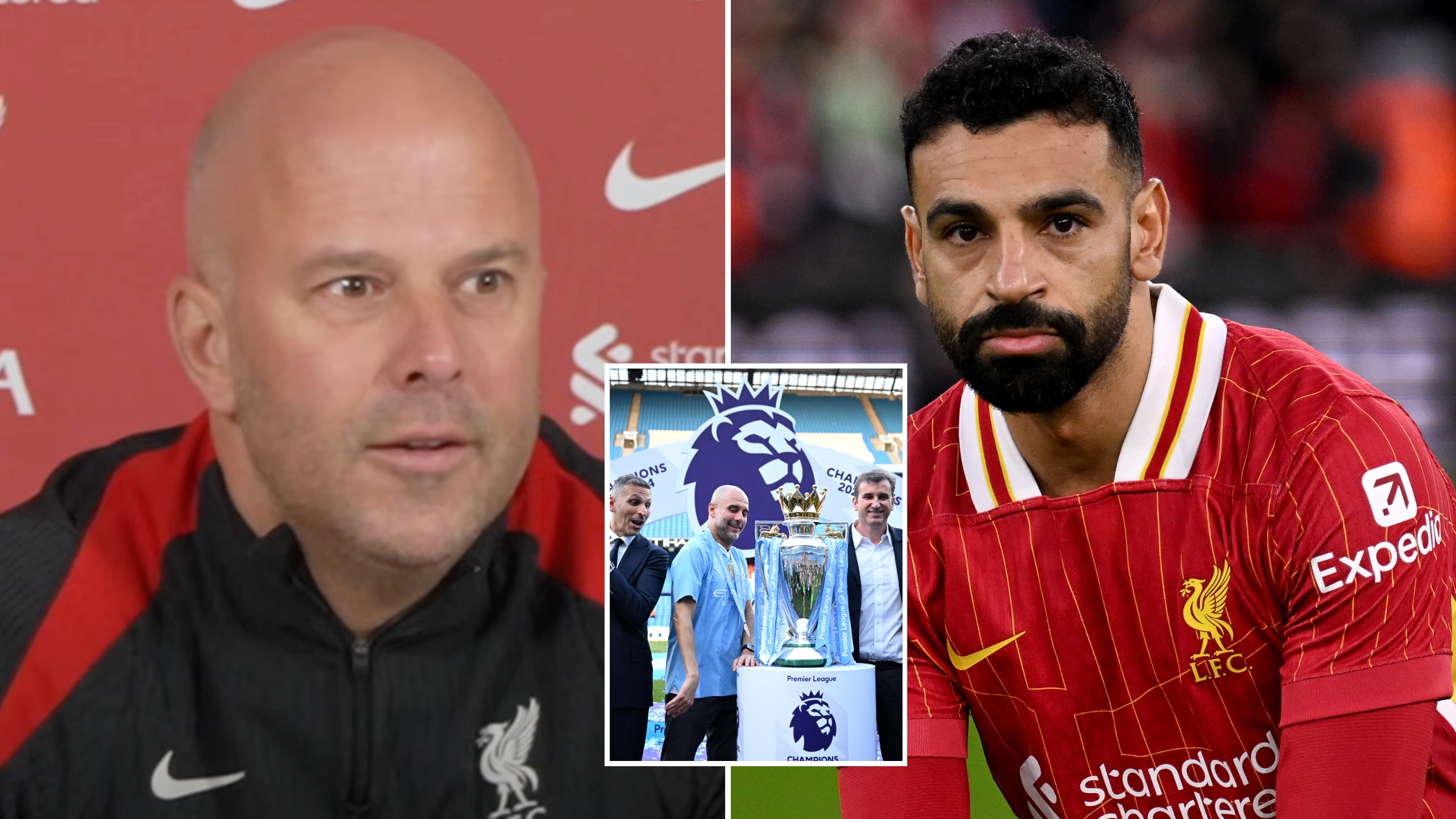 Arne Slot makes 115 charges comment about Man City while updating Liverpool fans on Mo Salah contract talks