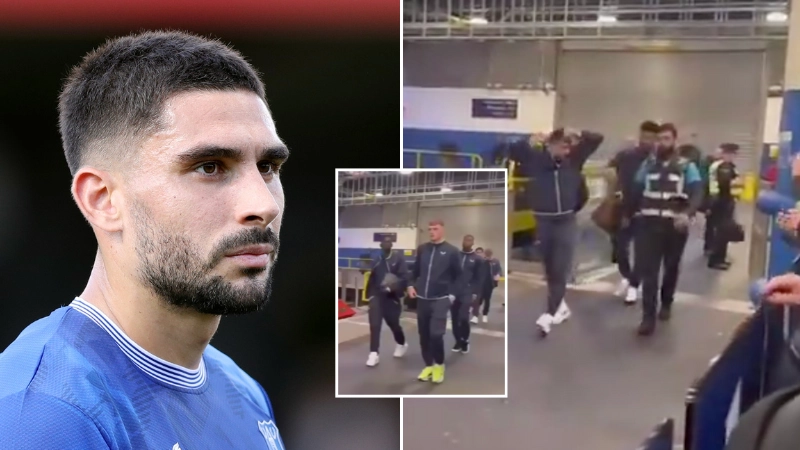 Neal Maupay hits back at Everton fans who abused own players at train station as footage emerges