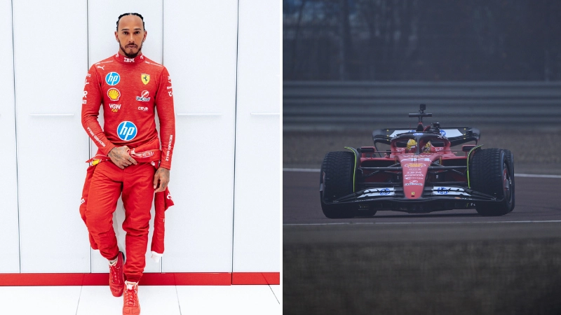 First footage of Lewis Hamilton driving Ferrari emerges as F1 fans all make the same point