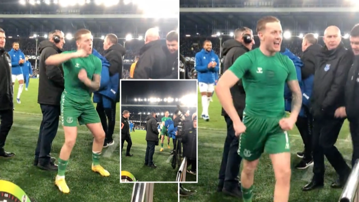 Newcastle fans label Jordan Pickford 'cringe' for what he did after sparking post-match brawl