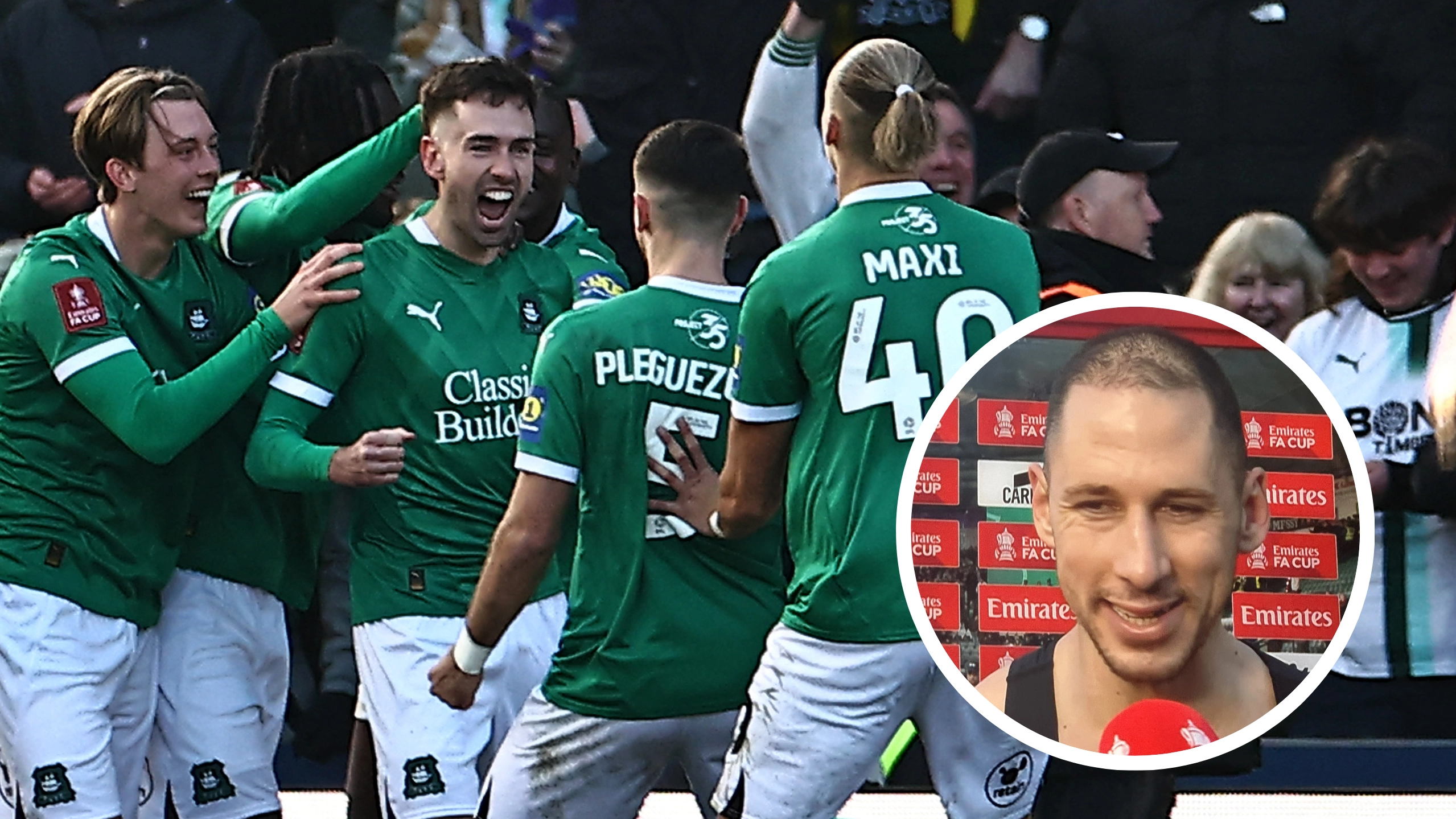 Plymouth defender drops x-rated comment live on ITV after knocking Liverpool out of the FA Cup 
