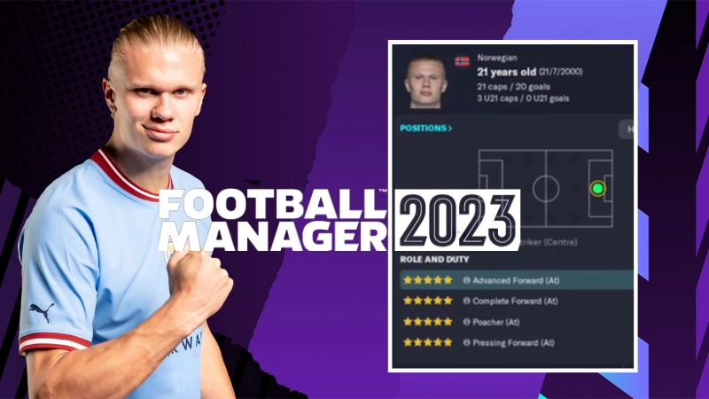 Erling Haaland's stats on Football Manager 2023 are insane, he's already causing bugs in the game