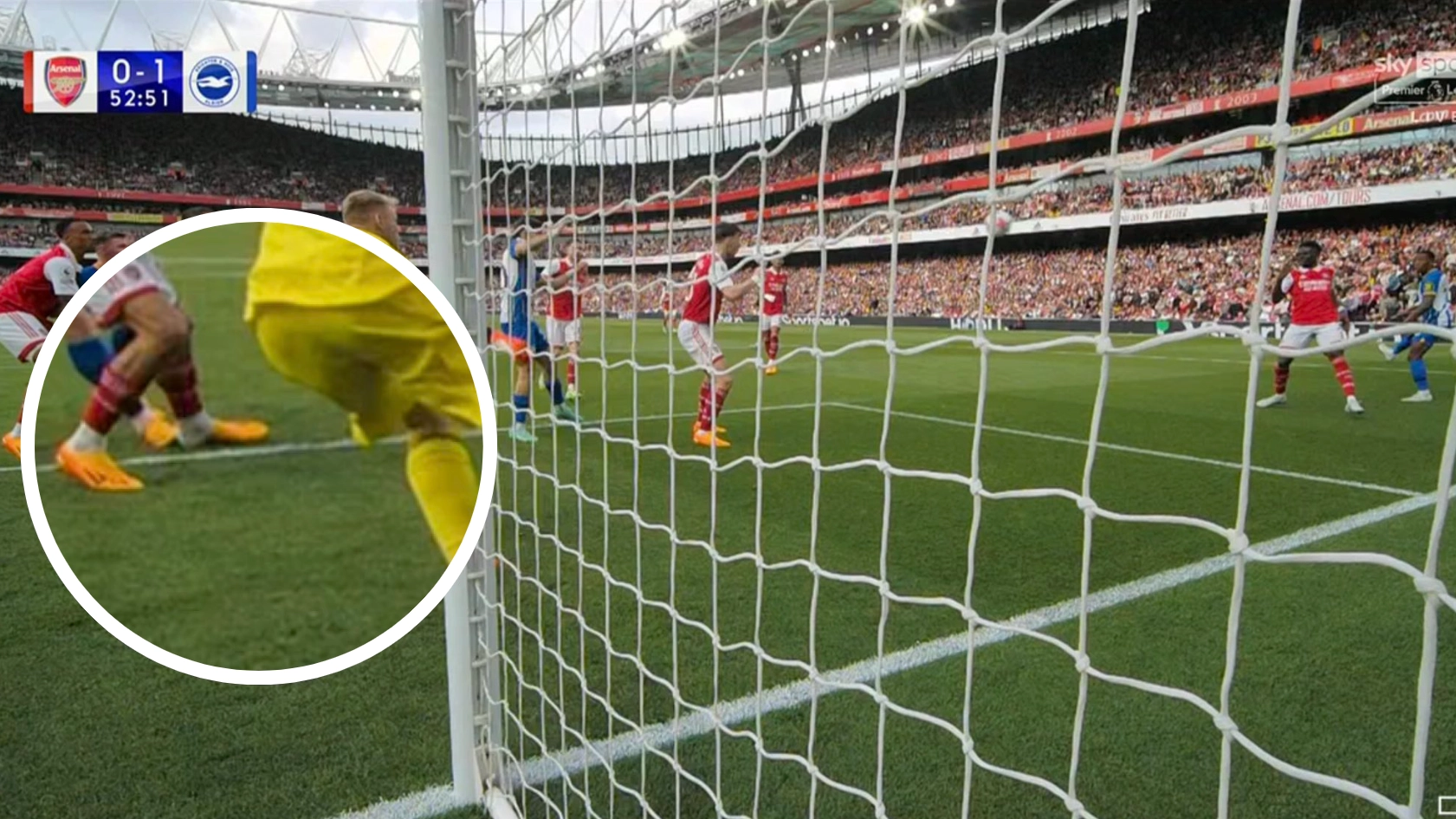 Arsenal fans rage at VAR not being used for Brighton's goal, they think Jakub Kiwior was fouled